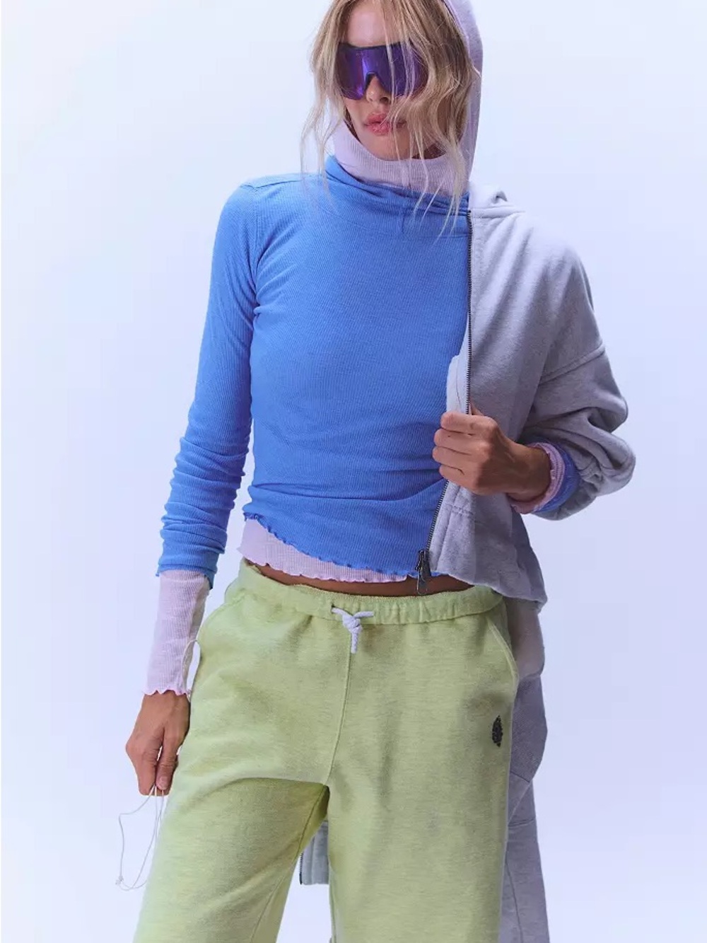 Free People Movement Breathe Easy Layer Riviera Blue Size XS NWOT